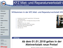 Tablet Screenshot of mietwerkstatt-wilhelmsdorf.de